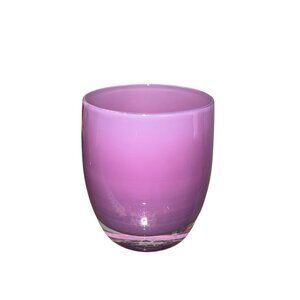 Glassybaby Candle Holder Glass Handmade Pre Triskelion Purple